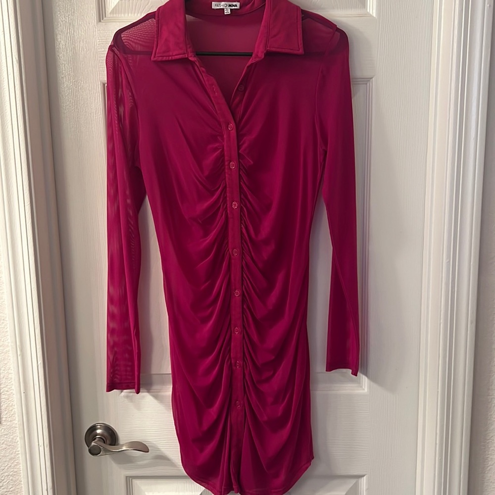 Pink ruffle dress
